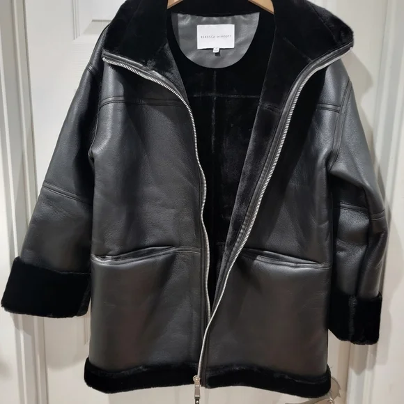 Rebecca Minkoff Ladies' Faux Leather Car Coat - Picture 10 of 10